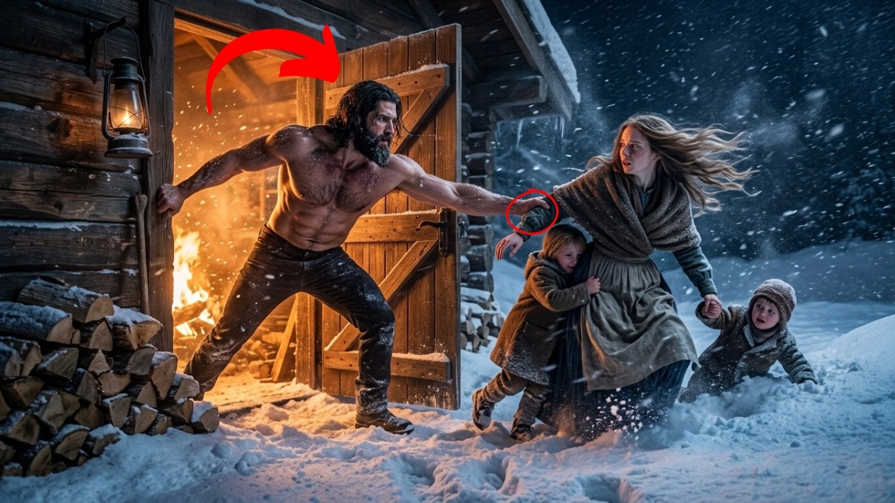 La viuda llegó con sus hijos en plena nieve—El Hombre de la Montaña fue el único que abrió la puerta
