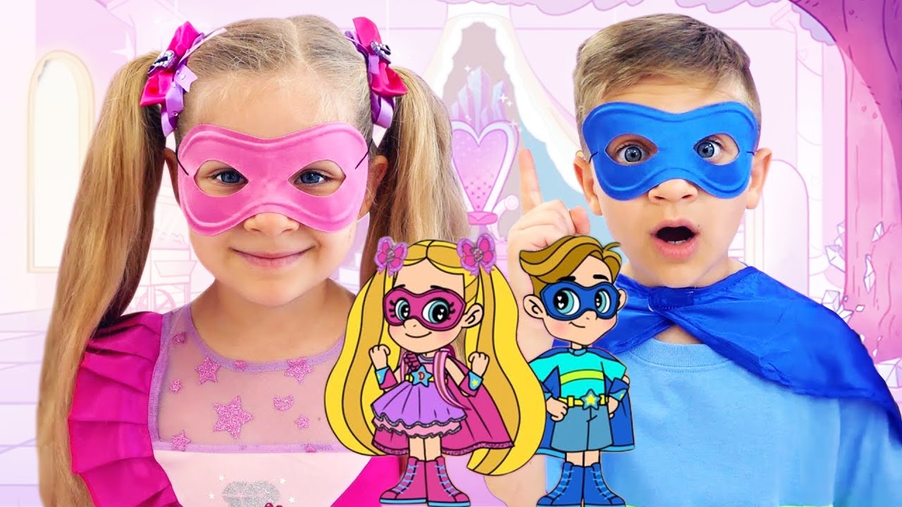 Diana e Roma em uma Aventura de Super-her&oacute;is / Desenhos animados para crian&ccedil;as