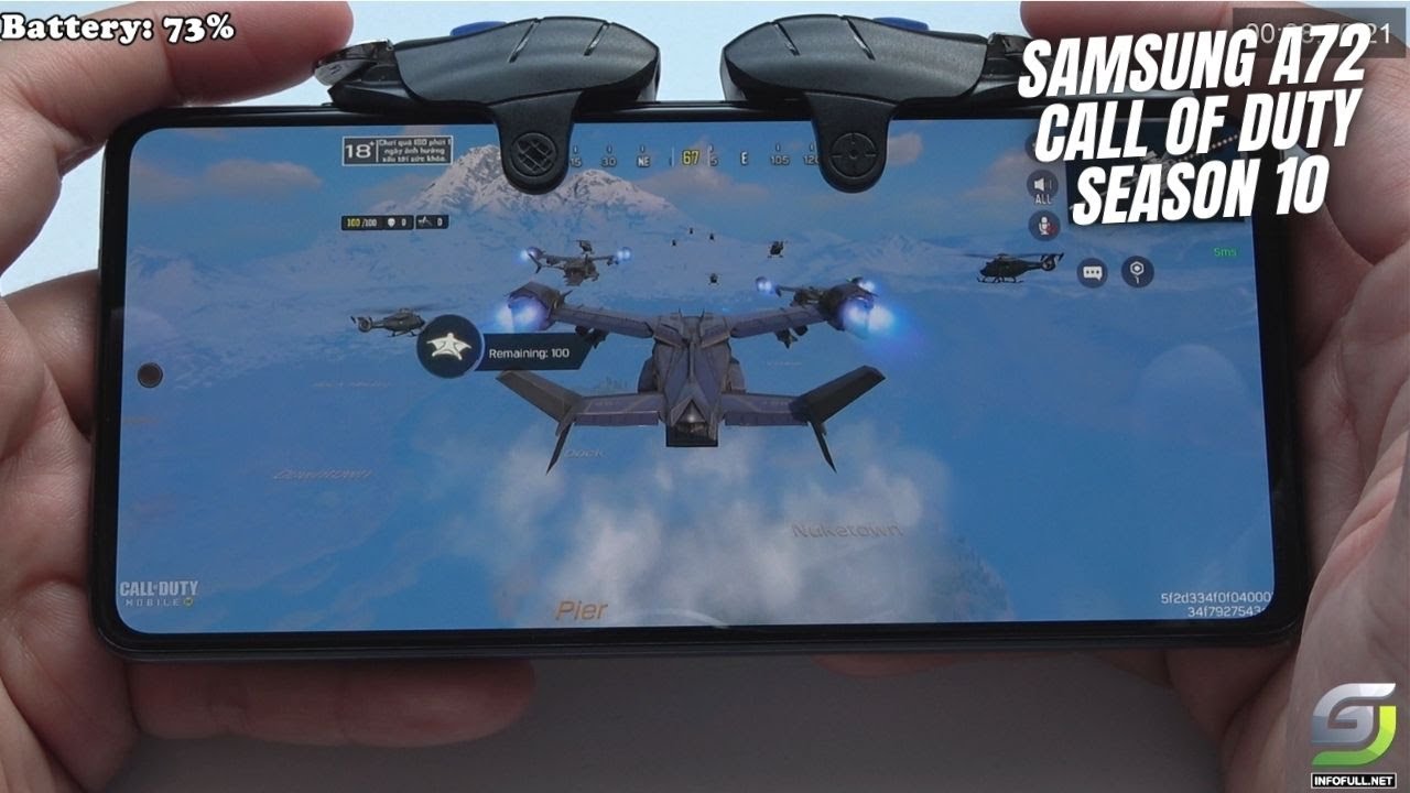 Samsung Galaxy A72 test game Call of Duty Season 10 CODM