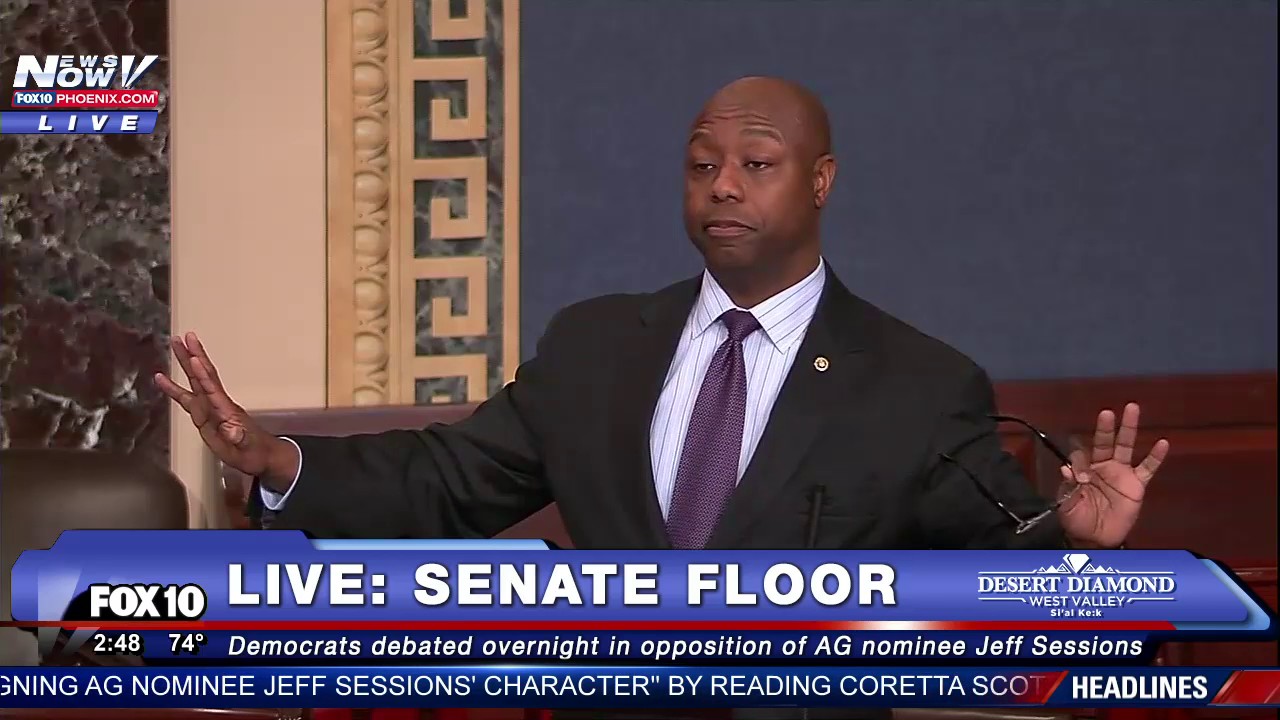 FNN: Sen. Tim Scott Explains His SUPPORT for Jeff Sessions as a Black Man, Reads RACIST Hate Tweets