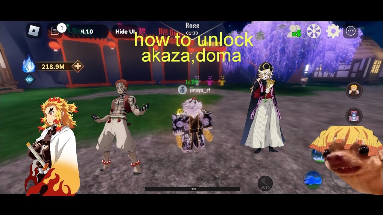 how to get akaza,doma || roblox demon souls simulator || New update new event 