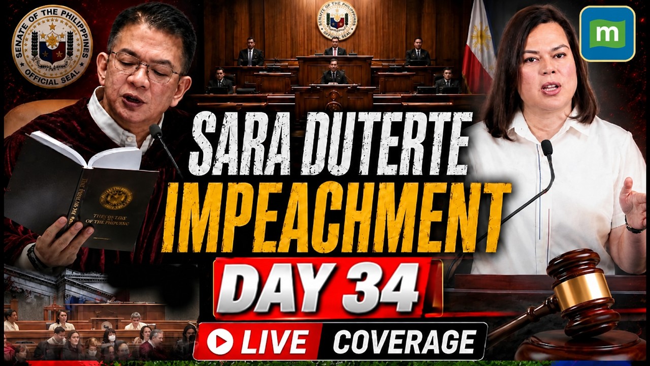 🔴VP Sara Duterte Impeachment Trial LIVE: Day 34 Proceedings & Latest Updates | (October 6, 2026)