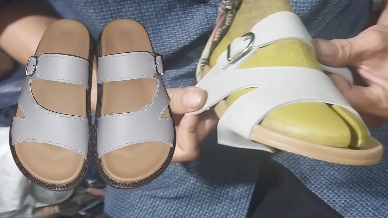 How to Make a Pair of 3cm Double-Sole Gray Sandals.