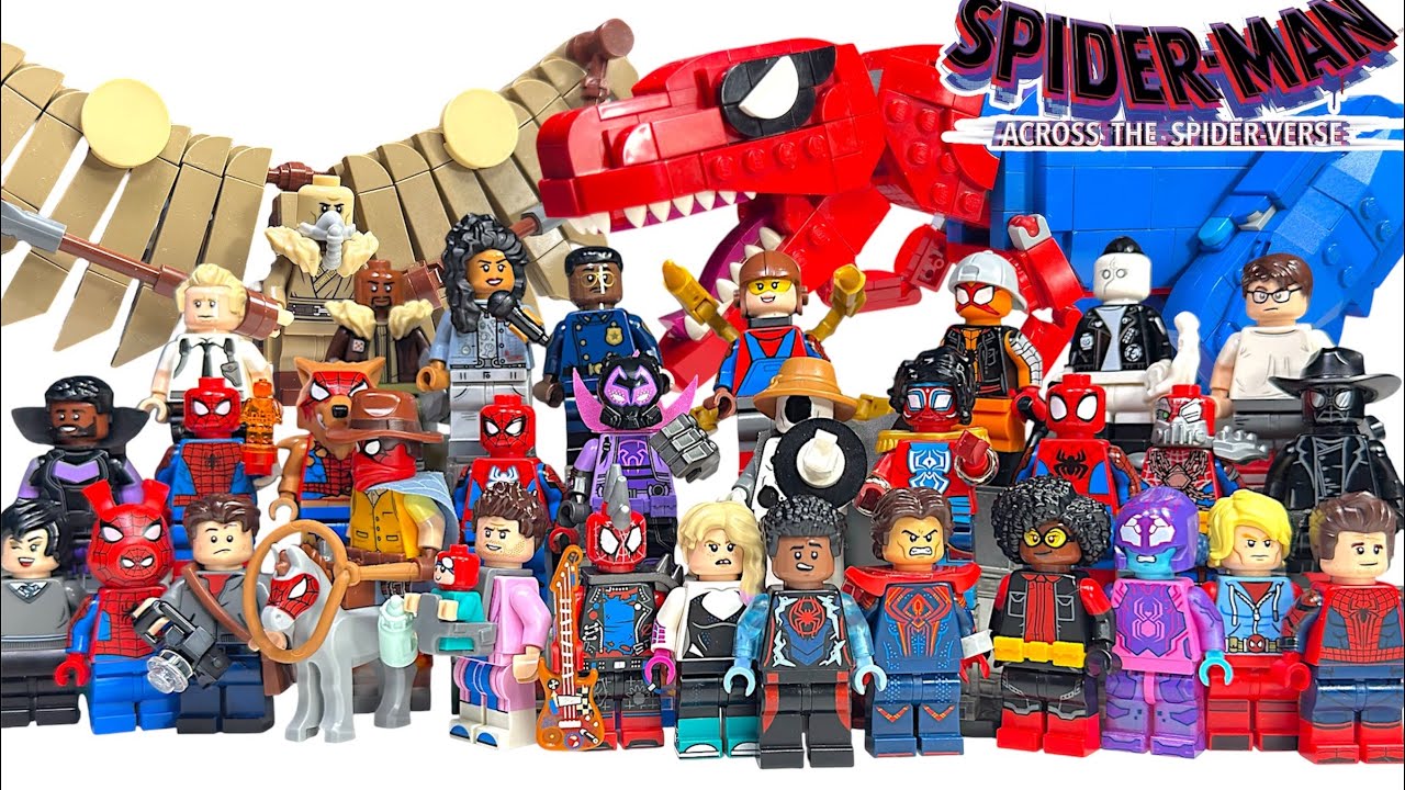 LEGO Spider Man Across The Spider Verse Collection: How To Upgrade And Build All Characters! 