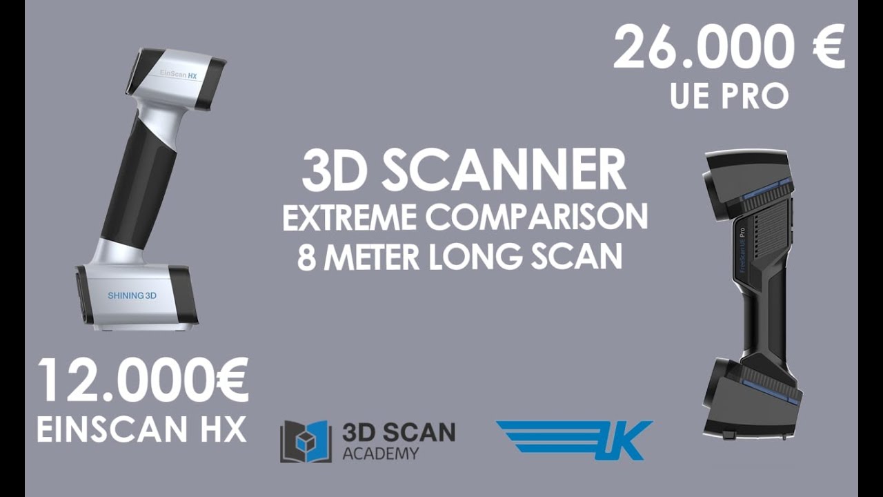 Shining EinScan HX vs. FreeScan UE Pro - 3D Scanner - Extreme Comparison - 8m long Scan - DigiMetric