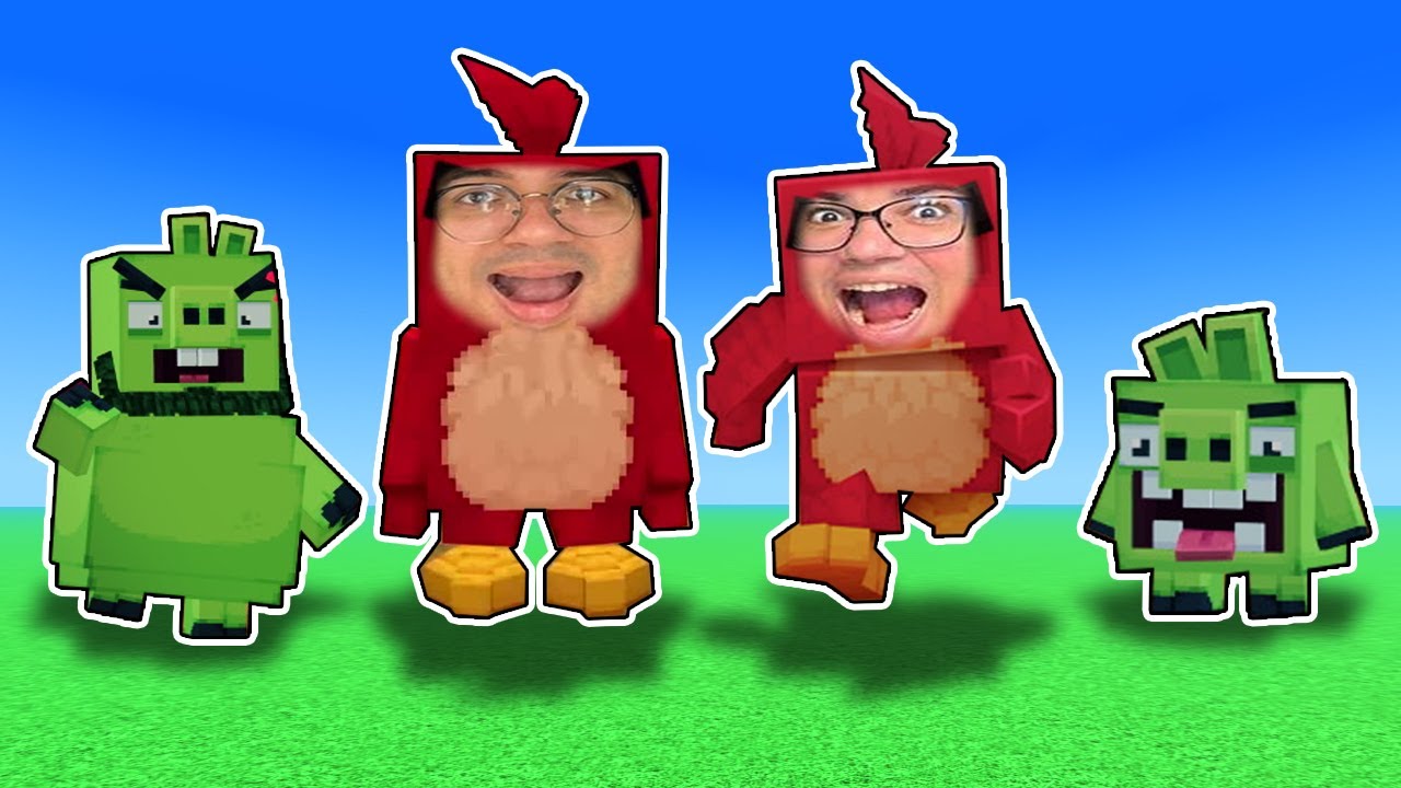 ENTRAMOS NO MUNDO DO ANGRY BIRDS NO MINECRAFT! (pássaros por um dia)