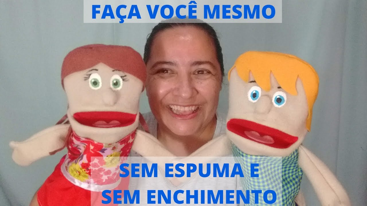 Como fazer fantoche super fácil e rápido - Sem espuma nem enchimento