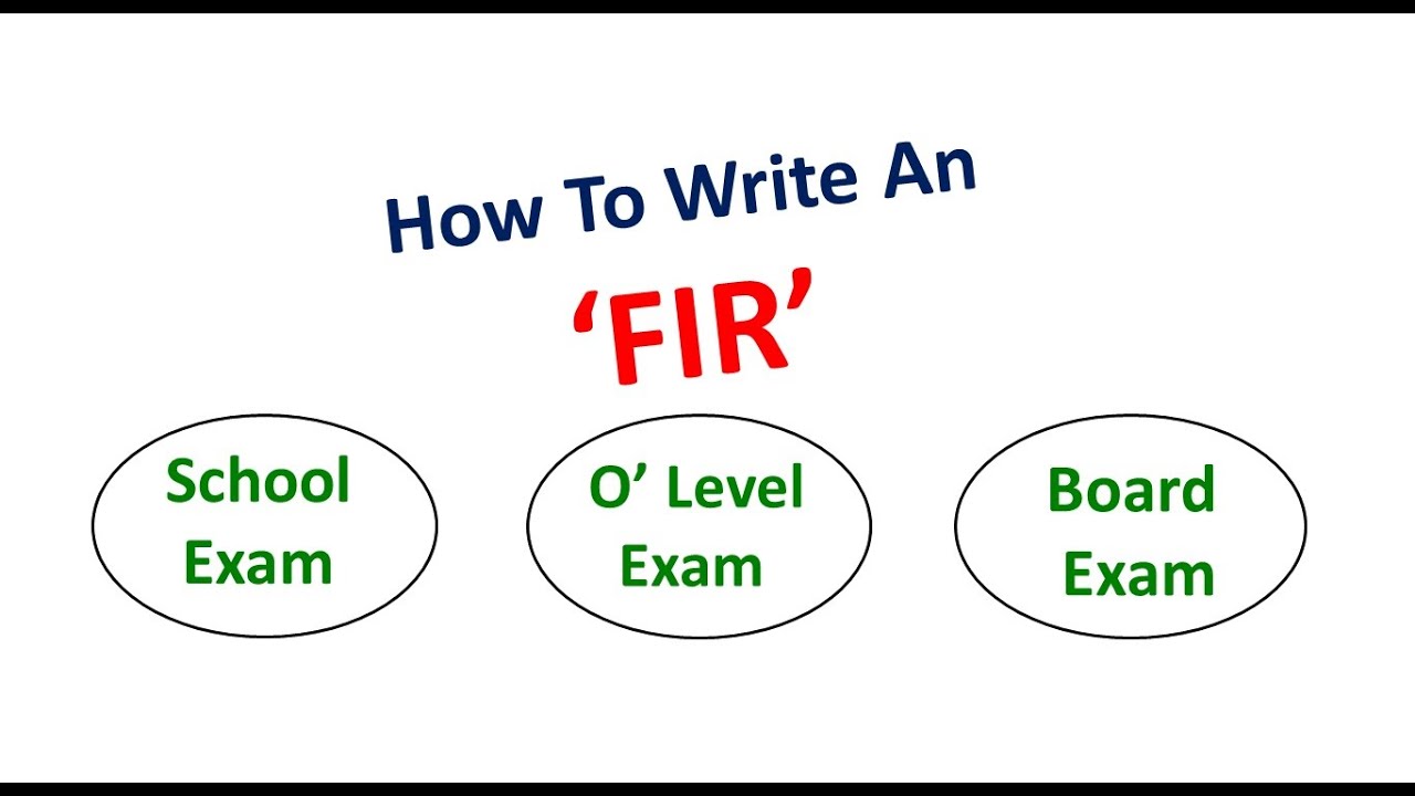 How to write an FIR | First Information Report | FIR writing format | The Modern Learning