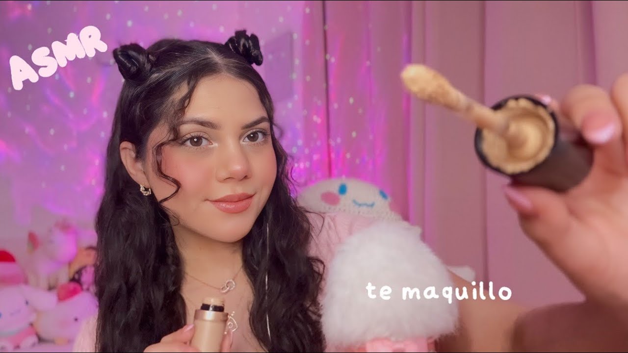 ASMR te maquillo COQUETTE🩰 (mouth sounds) | Dámaris ASMR♡