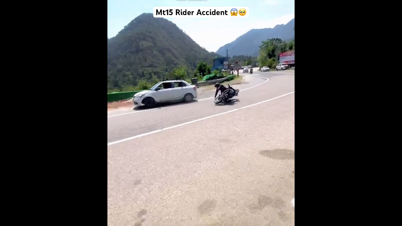 Mt15 bike rider accident 😱🥺 #bikeaccdint #mt15 #bikelover #crash #rider #motovlog #viralshort