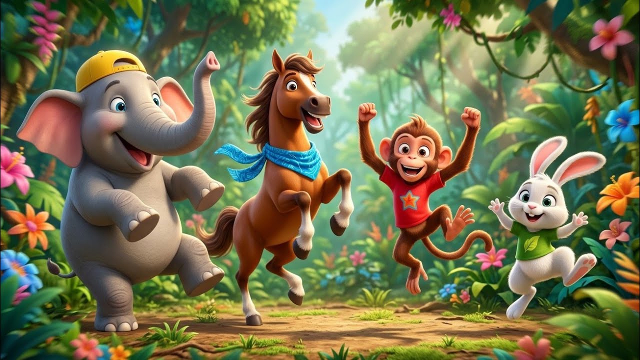 जंगल बंदर मस्ती। Jangl masti bandr | Monkey cartoon video 