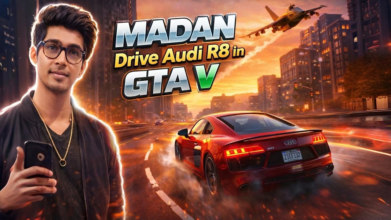 MADAN Drive Audi R8 in GTA V  || PUBG MADAN || madan op || GTA VI ||  MADAN
