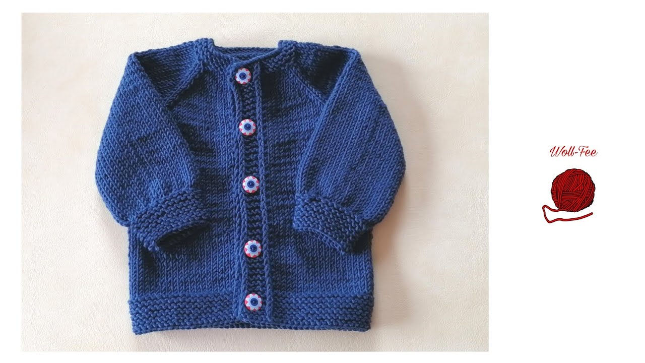 Babyjacke stricken, Schritt für Schritt, andere Größen siehe Infobox