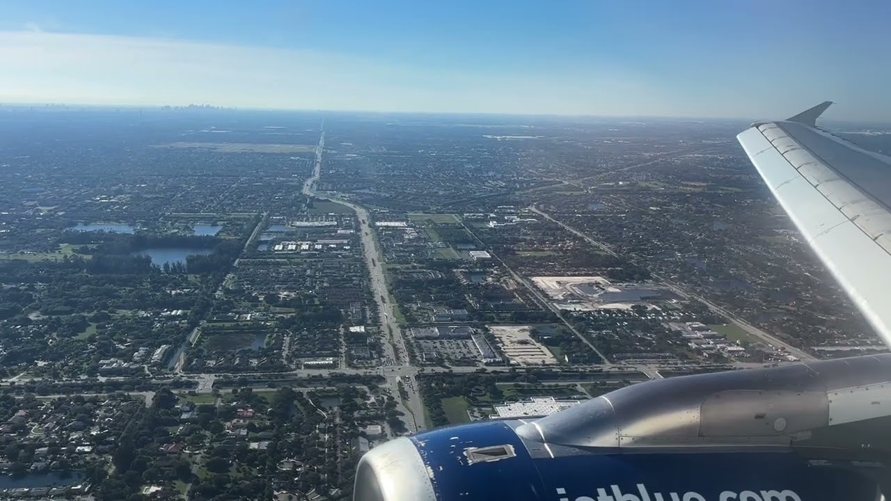 JetBlue A320 landing at Fort Lauderdale | N591JB