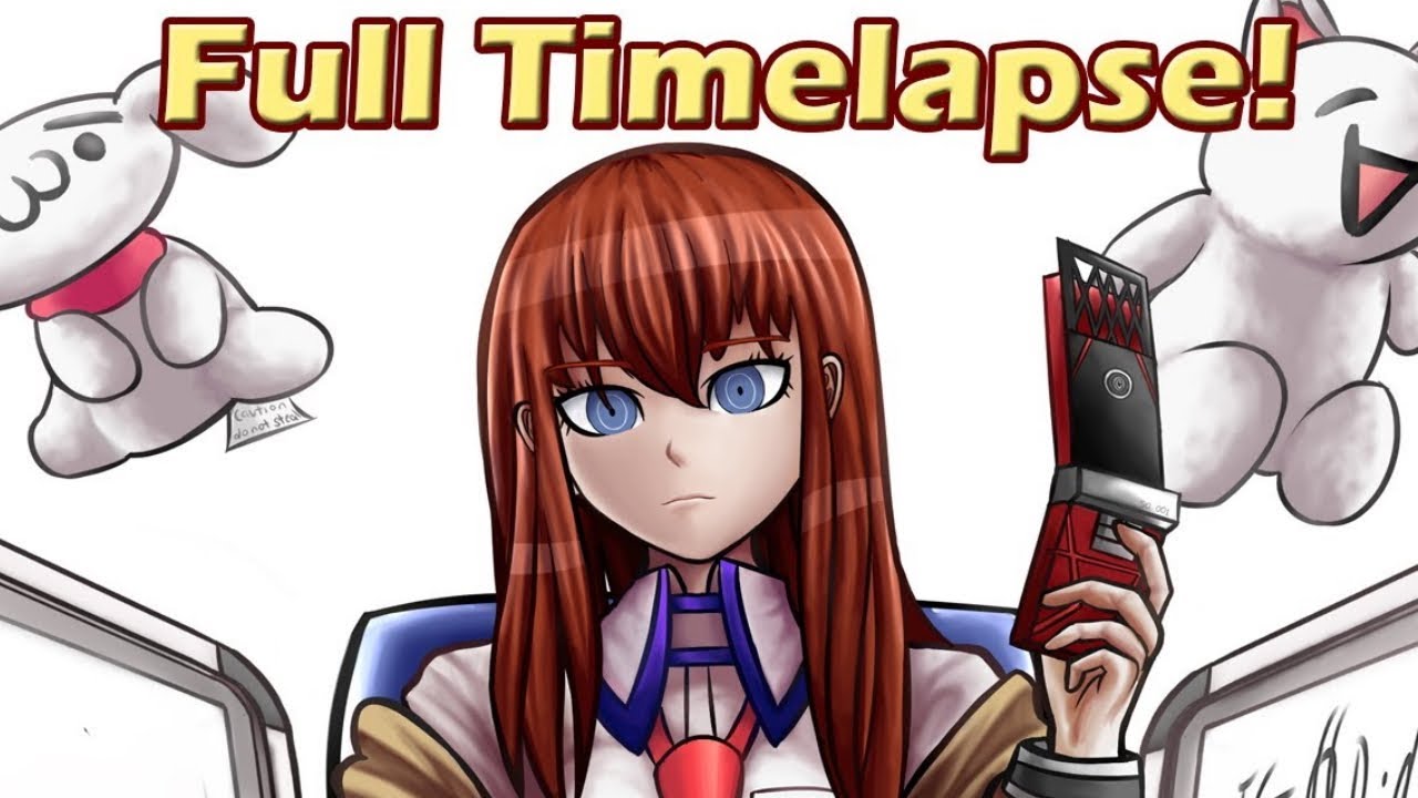 [Drawing Timelapse] Kurisu Makise (in DR style, reupload)