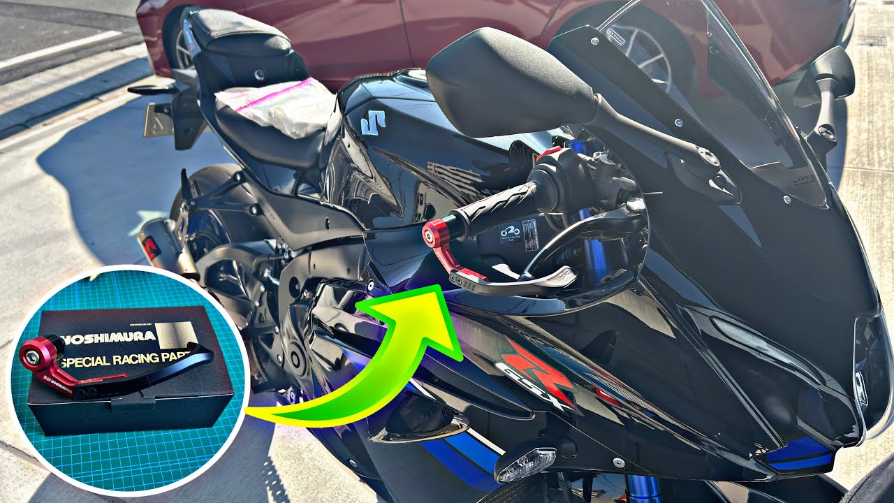 COLOQUEI UM PROTETOR DE MANETE ESPORTIVO YOSHIMURA NA SUZUKI GSX R1000R