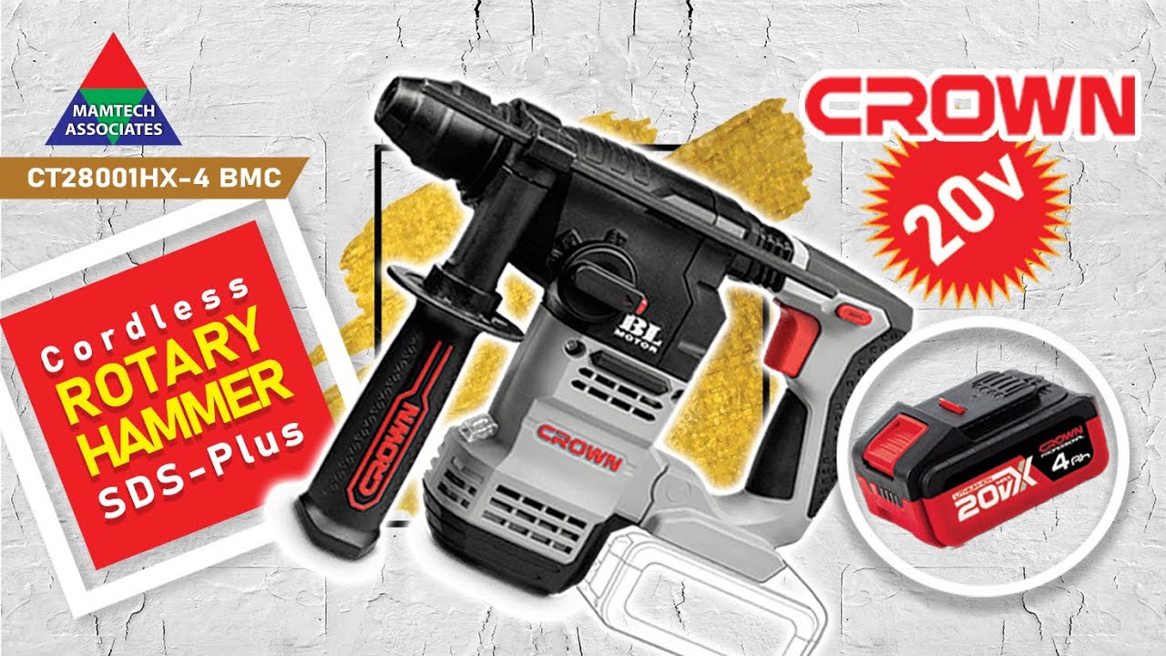 How To Use Cordless Rotary Hammer | Crown | CT28001HX-4 | Mamtech Associates.