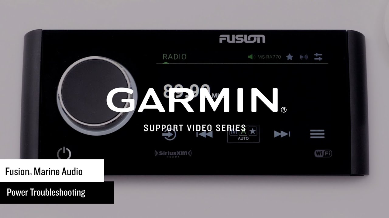 Garmin Support | Fusion® Marine Stereos | Troubleshooting Power Issues