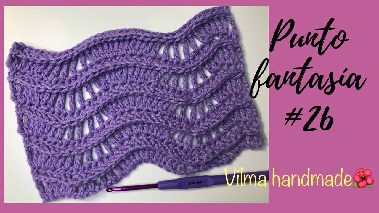 PUNTO ONDAS A CROCHET, fácil. punto fantasía #26.