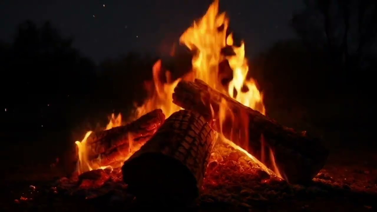 1 hour sound of bonfire & fire / Relaxing / ASMR / BGM / Meditation / Healing