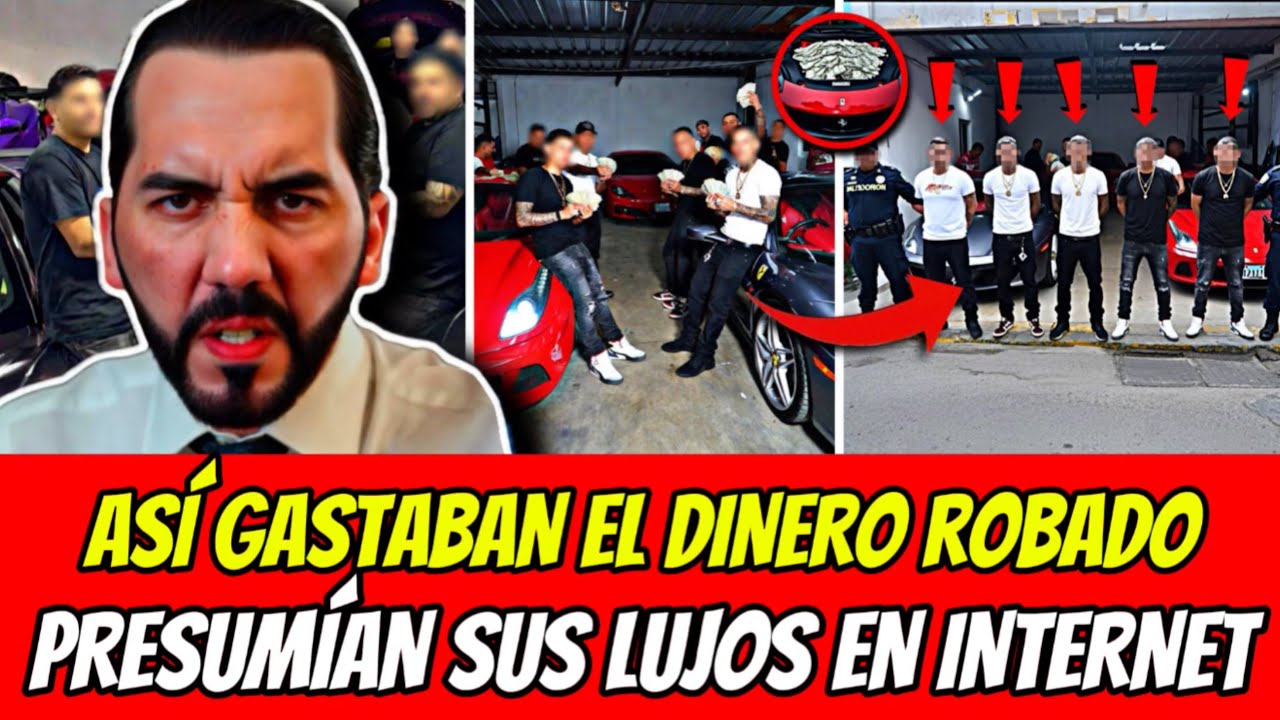 ¡BUKELE ARRESTA MIEMBROS DE LA MS-13!: FERRARIS PAGADOS CON MILLONES ROBADOS