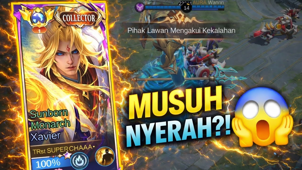 MENTAL MUSUH HANCUR! 😱 SOLO RANK XAVIER 7 KILL 19 ASSIST SAMPAI MENYERAH| BEST BUILD & EMBLEM XAVIER