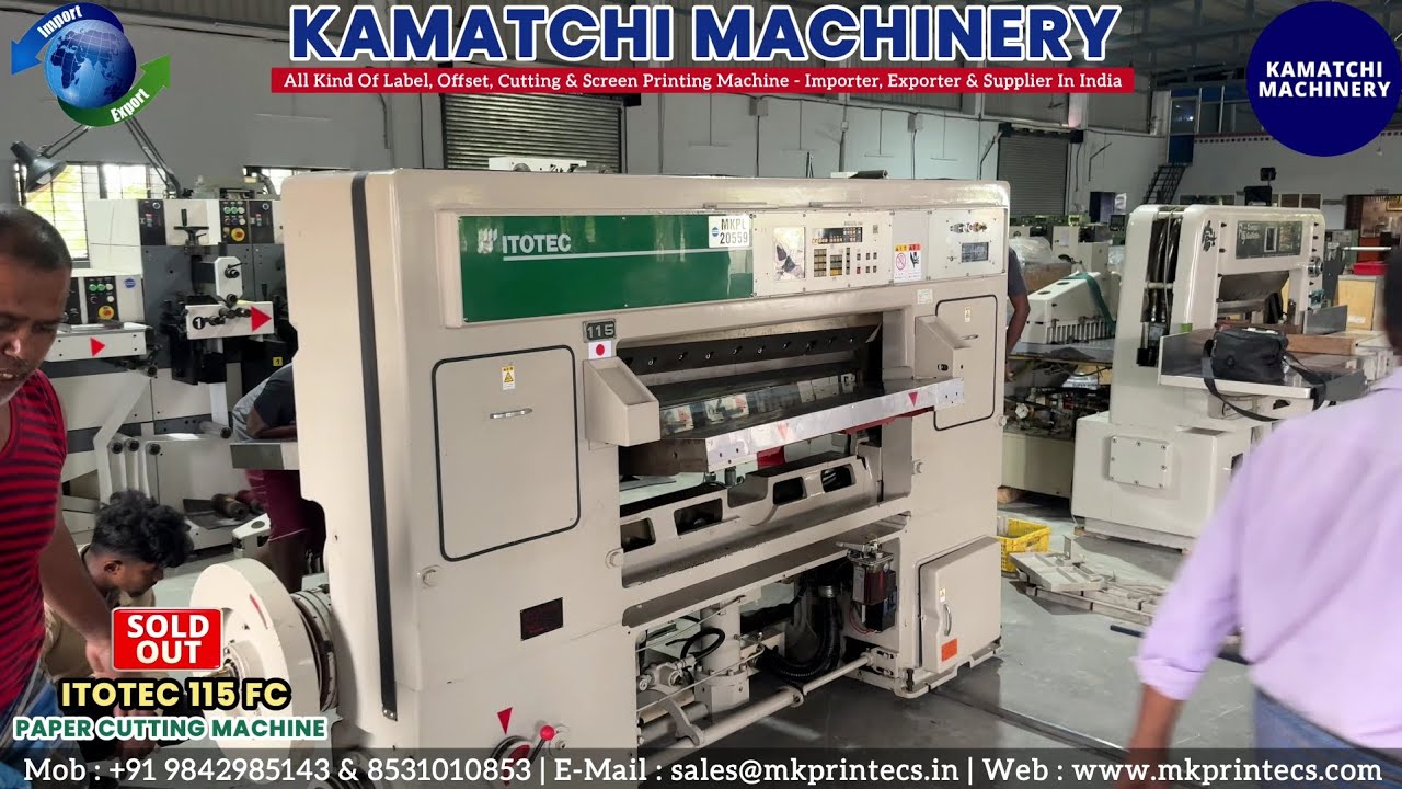 Sold ! Itotec 115 - Paper, Board, Catalog, Envelope, Invitation Cutting Machine | Kamatchi Machinery