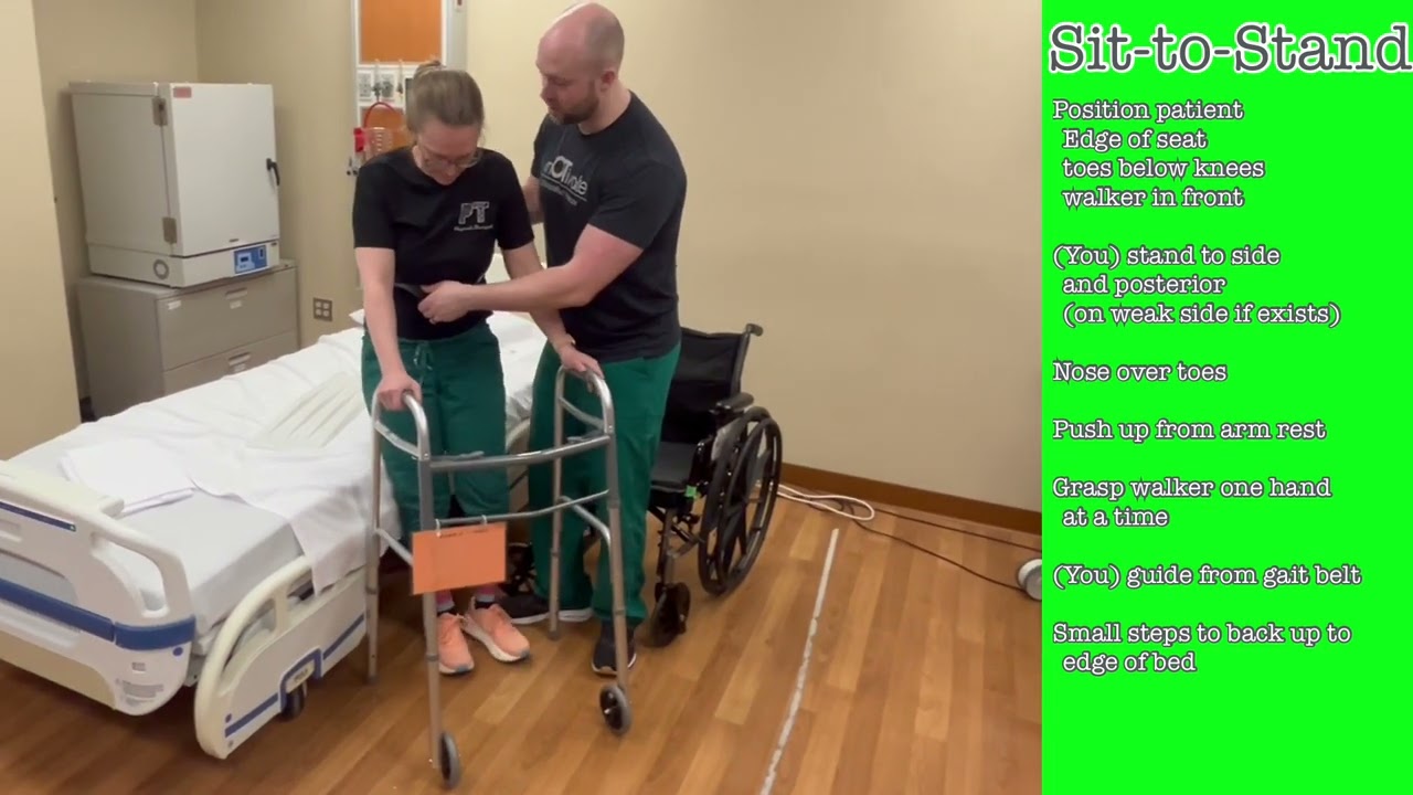 Patient Mobility: Sit to Stand Transfer for Parkinson's Weakness