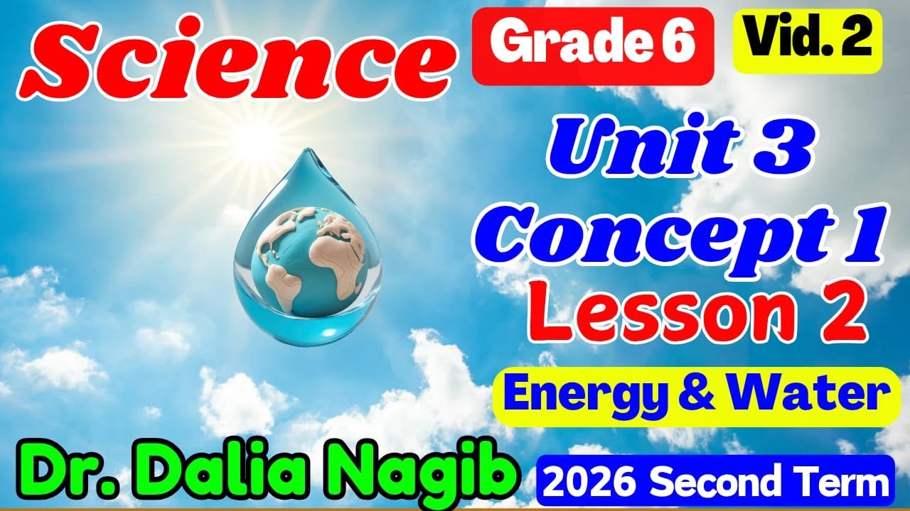 ساينس سادسة  ابتدائى ترم ثانى   𝐒𝐜𝐢𝐞𝐧𝐜𝐞 𝐆𝐫𝐚𝐝 6  𝐔𝐧𝐢𝐭 𝟑  𝐂𝐨𝐧𝐜𝐞𝐩𝐭 𝟏 𝐋𝐞𝐬𝐬𝐨𝐧 2