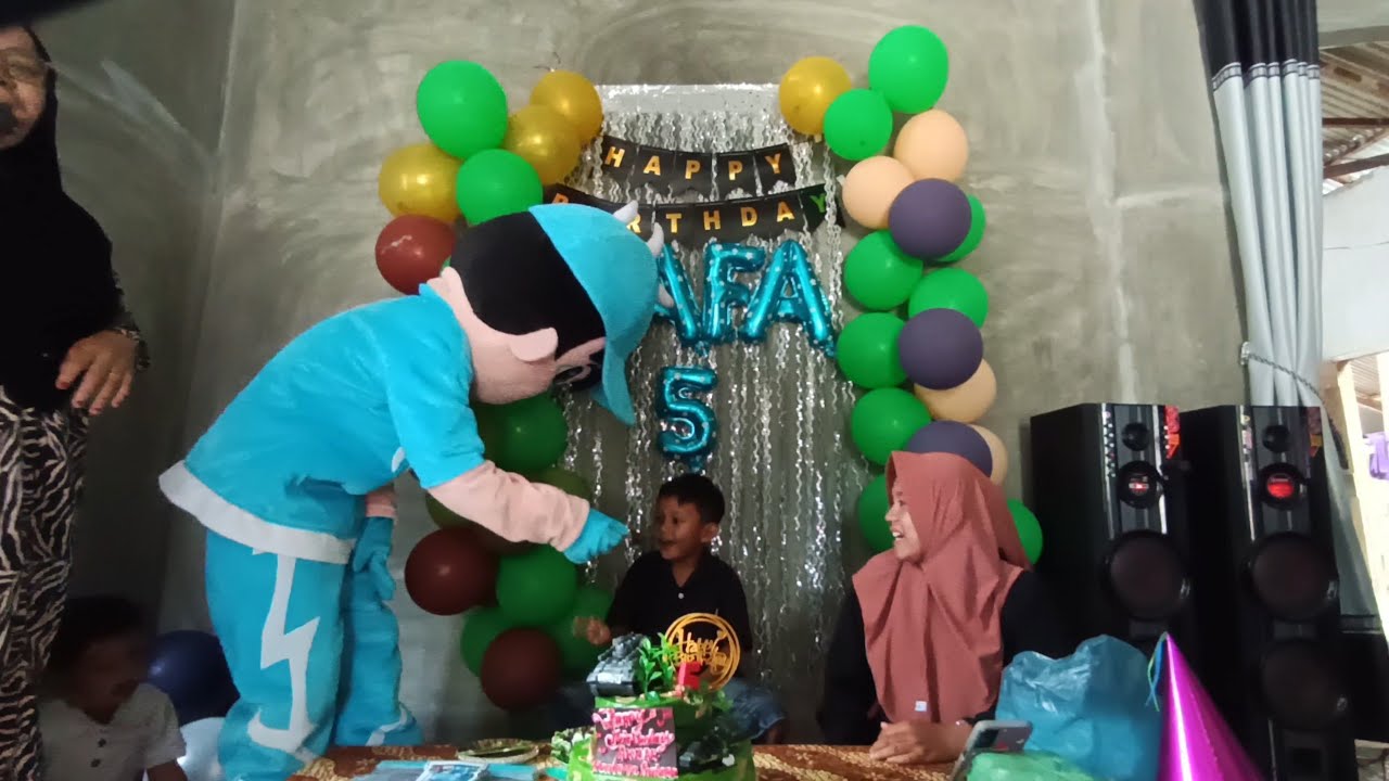 Ulang Tahun Dafa ke 5 bersama badut BoBoiBoy