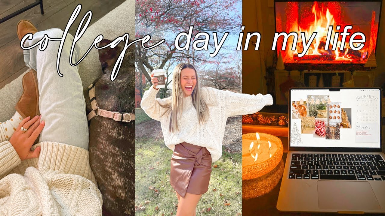 COLLEGE DAY IN MY LIFE *PRODUCTIVE*! | coffee on campus, cleaning, events, + more:)