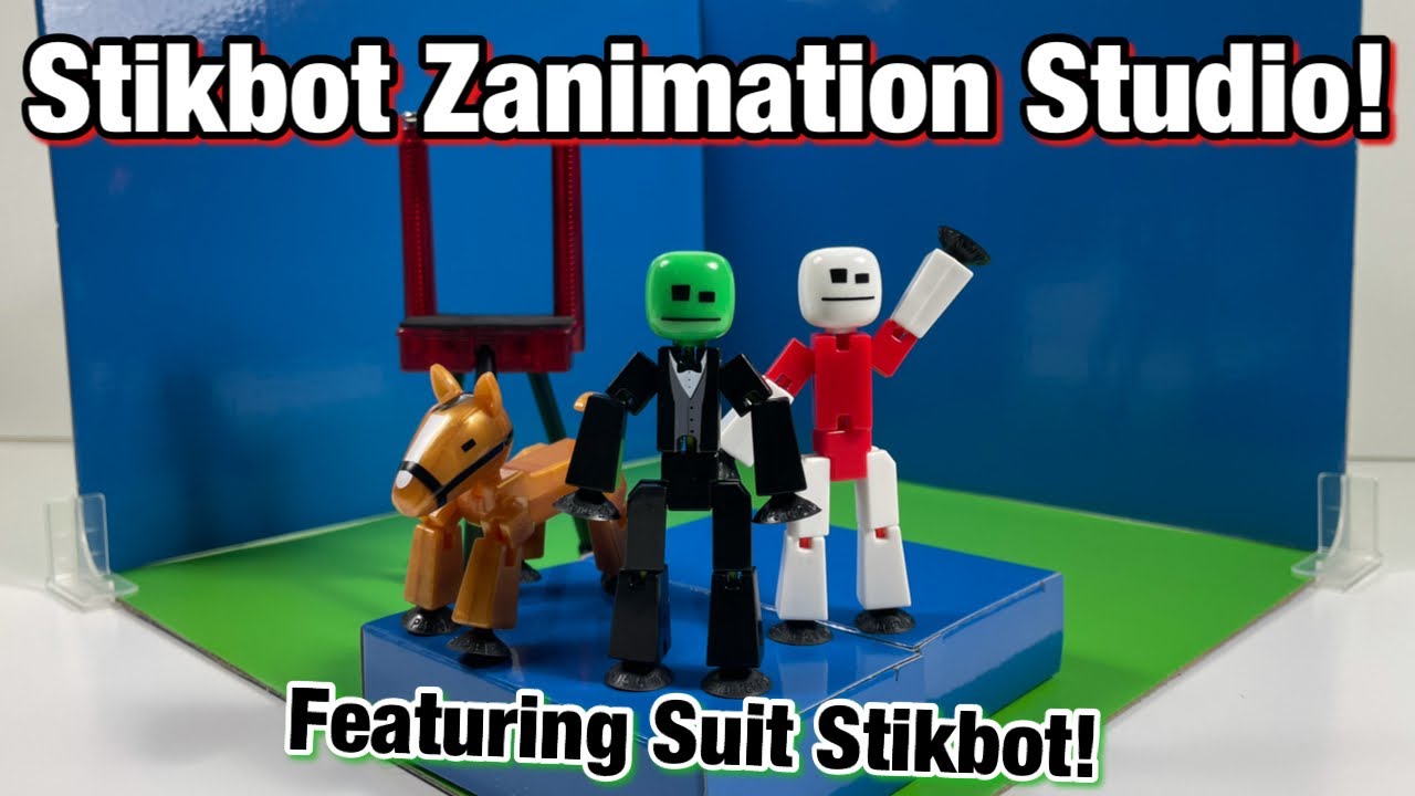 SUIT STIKBOT! Stikbot Zanimation Studio Unboxing & Review!
