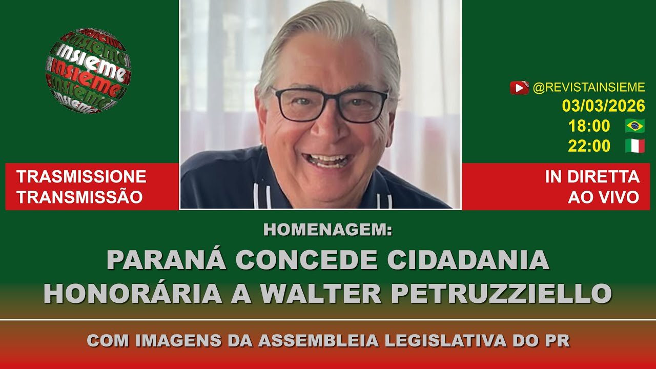 INSIEME AO VIVO | Walter Petruzziello torna-se cidadão honorário do Paraná