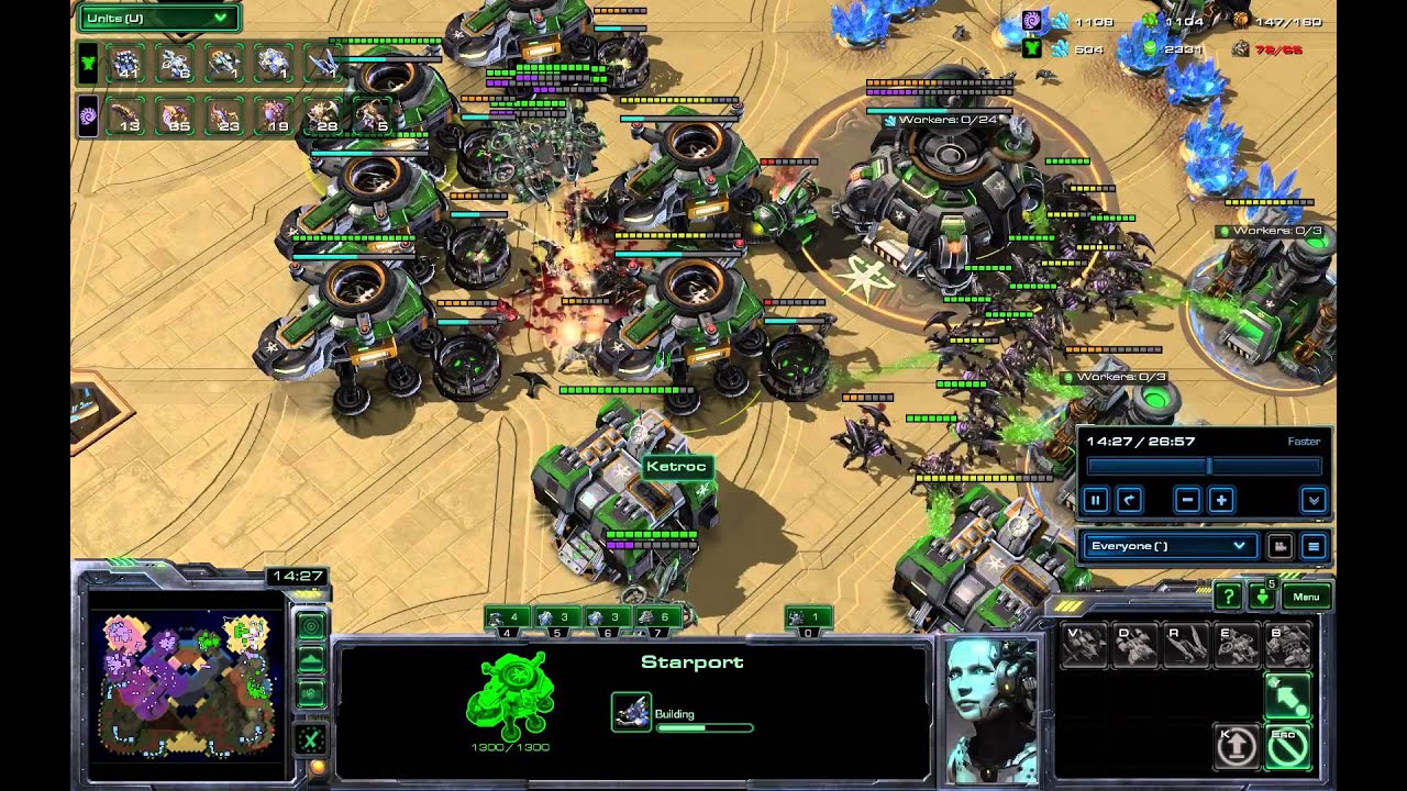 4CC Opener vs 50Baneling Roach/Ling/Bane All-in - Starcraft 2 HotS
