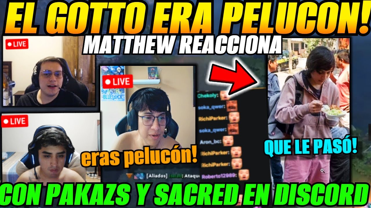 😅Matthew era pelucón! reacciona junto a Pakazs y Sacred a foto antigua😅Full risas en discord