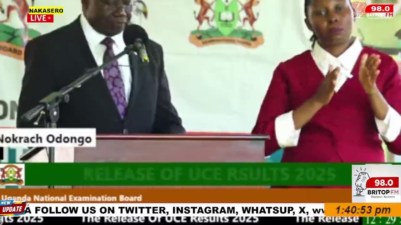 🔴LIVE: OFFICIAL RELEASE OF UCE 2025 13TH/ FEB/2026