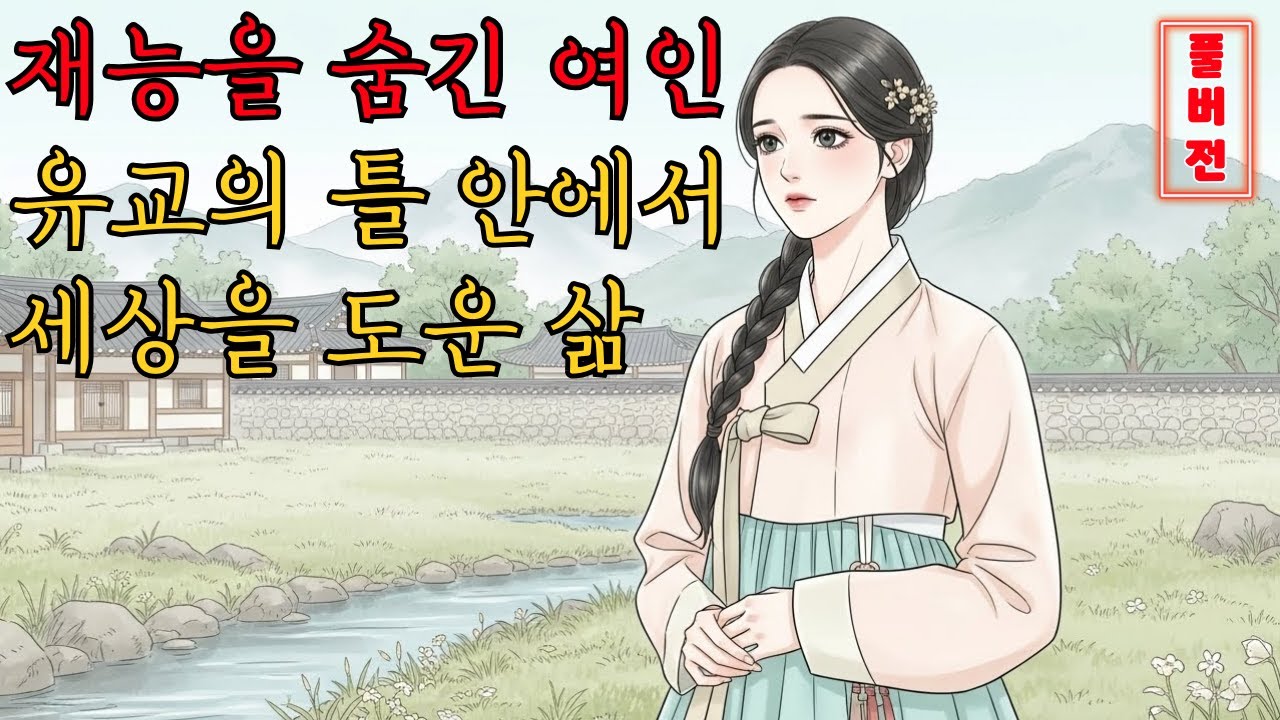 재능을 숨긴 여인, 유교의 틀 안에서 세상을 도운 삶. #조선왕조 #야담 #설화 #전설 #감동적인 이야기 #여인 #재능 #유교 #헌신 #지혜