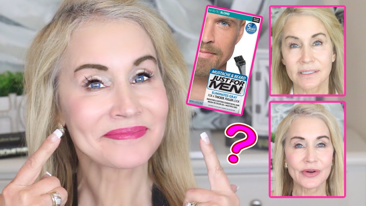 GREY EYEBROW HACK: I TINTED MY EYEBROWS WITH JUST FOR MEN! QUICK YONGER LOOKING BROWS!