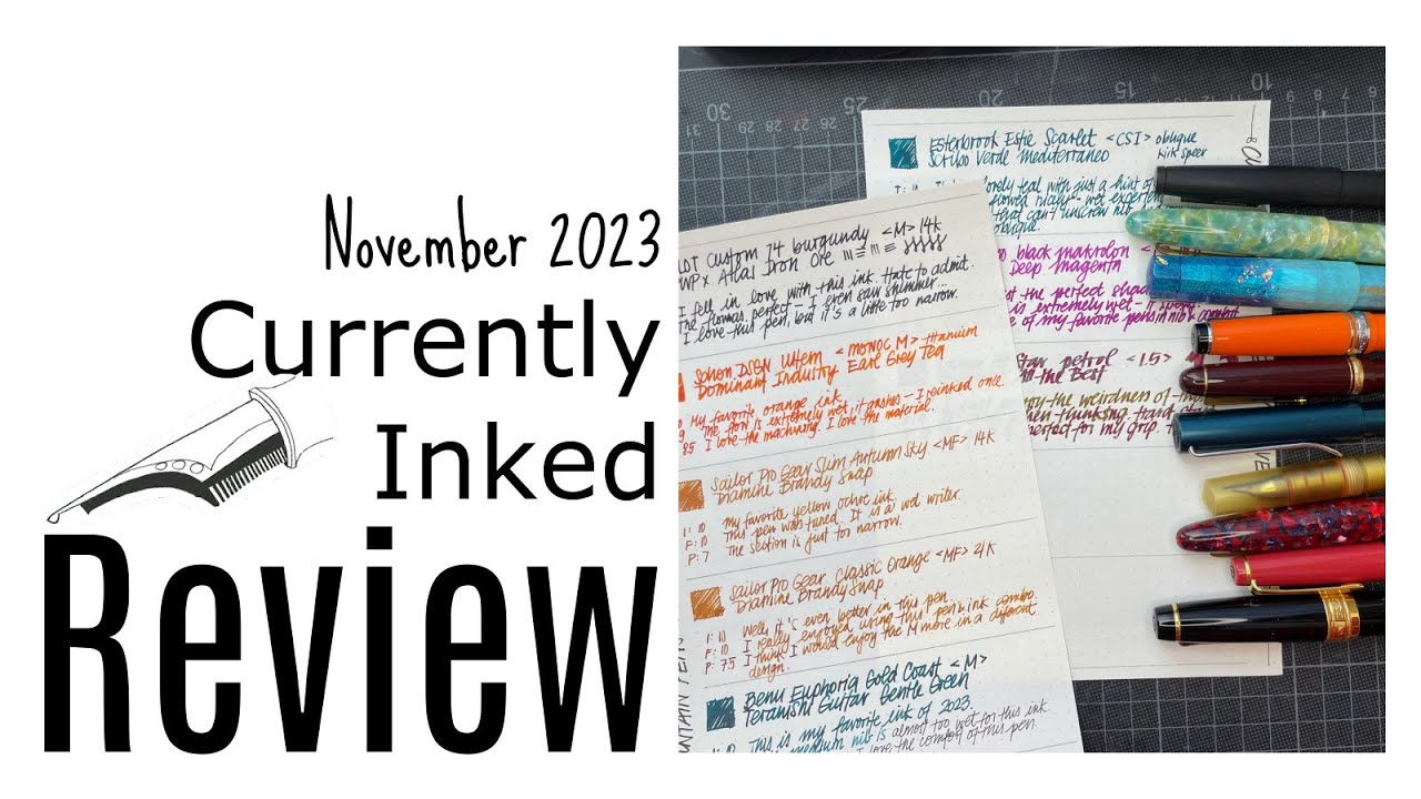 Currently Inked Review November 2023: Lamy 2000 is just the bomb. Pilot Custom 74.
