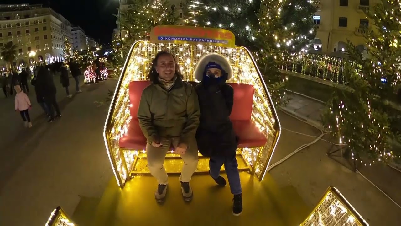 Christmas Walk Through Decorated Thessaloniki ✨ 2025