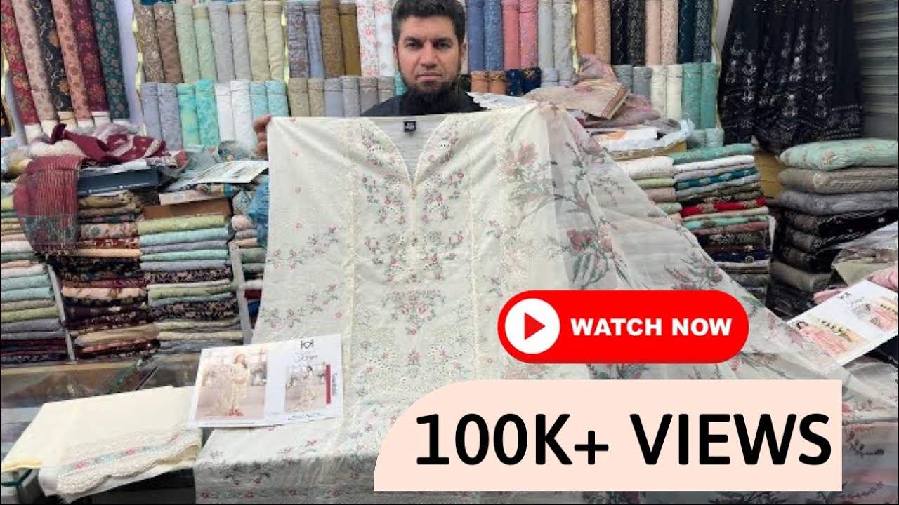 *TAWAKKAL*😍 Semi Stitched *CHIKAN KARI*❤️ SLUB LAWN COLLECTION BY ARSHAD FABRICS 🇵🇰