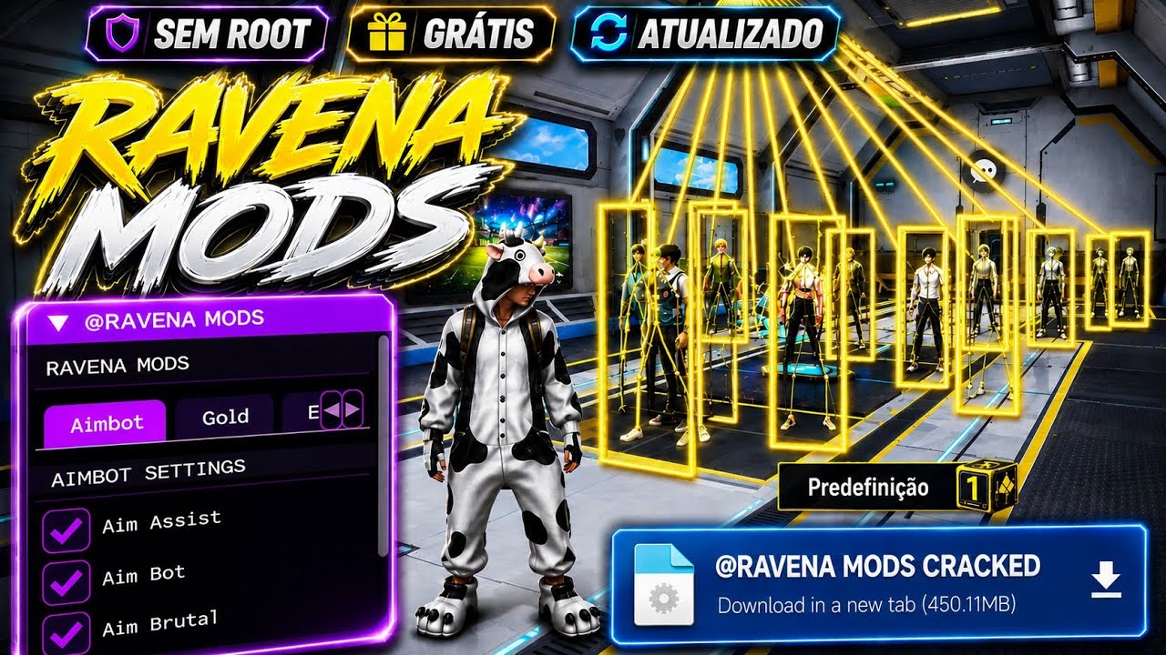 🔰 NOVO MOD MENU FF RAVENA MODS HEADSHOT GRATIS MEDIAFIRE 🔰 MOD MENU RAVENA MODS ATUALIZADO SAFE 2026