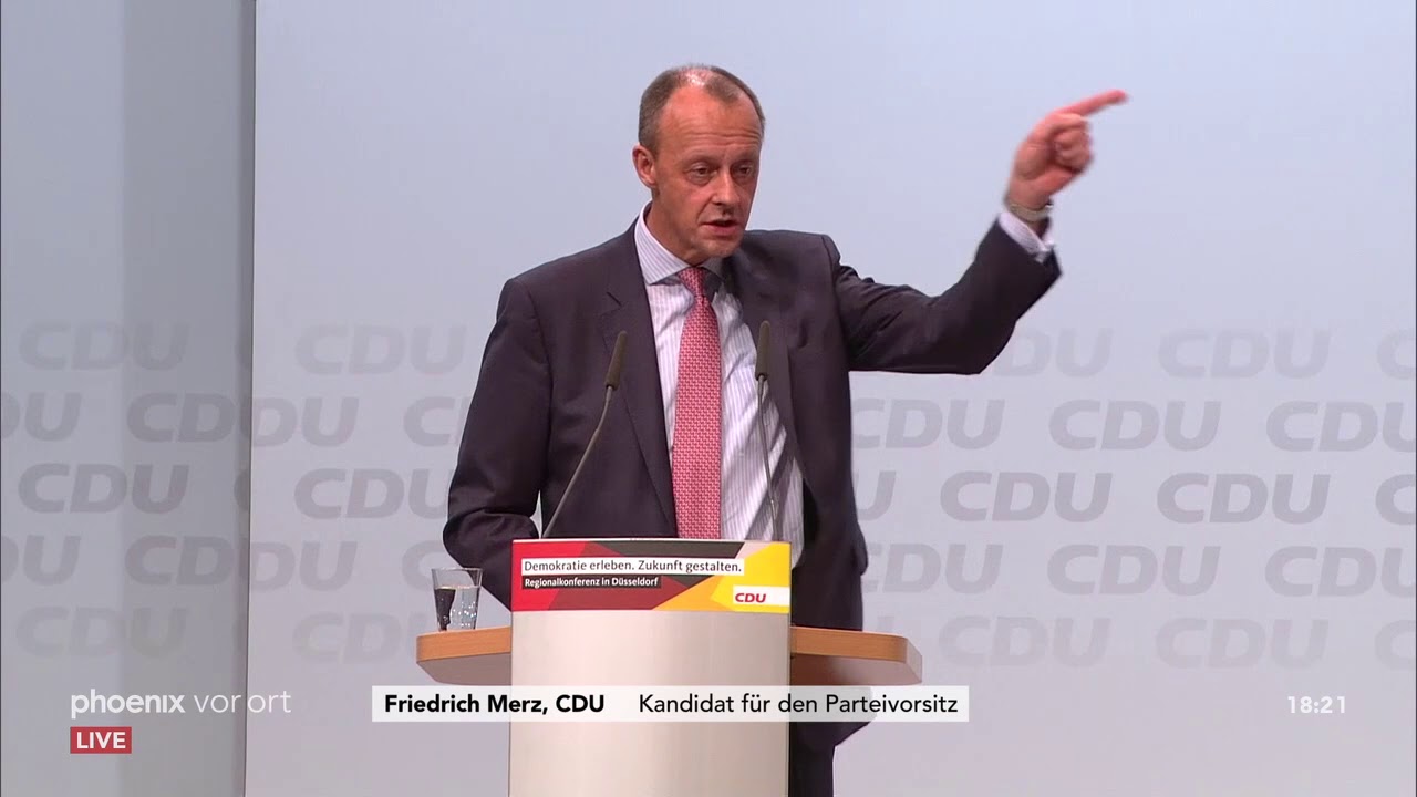 Friedrich Merz bei der Regionalkonferenz der CDU in Düsseldorf am 28.11.18
