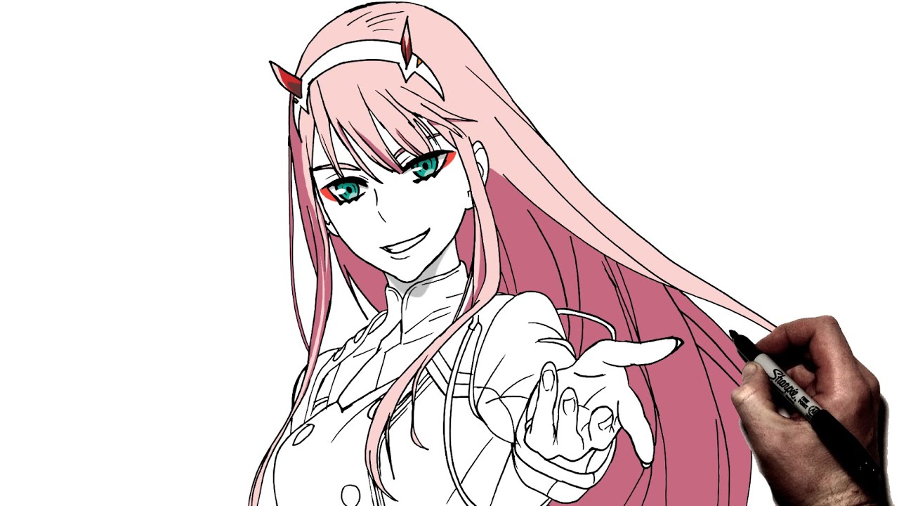 How To Draw Zero 2 | Step By Step | Darling In The Franxx
