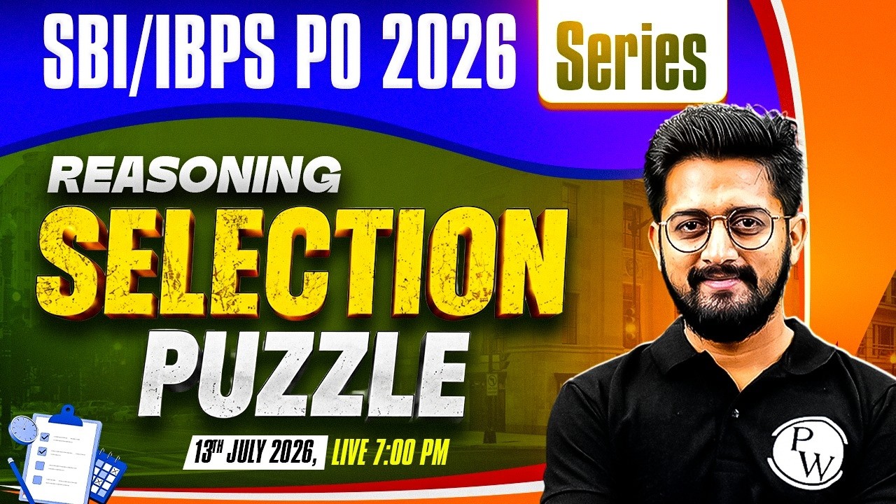 IBPS / SBI PO 2026 | Reasoning puzzle | Selection Puzzle | Reasoning by Sachin Sir