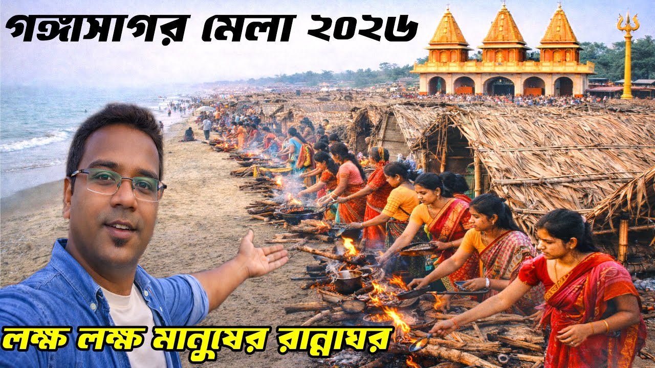 হোগলা পাতার ছাওনি দেওয়া ঘর সাথে লাখো মানুষের রান্নার ব্যবস্থা এই মেলাতে।Gangasagar Mela | Sagar dwip