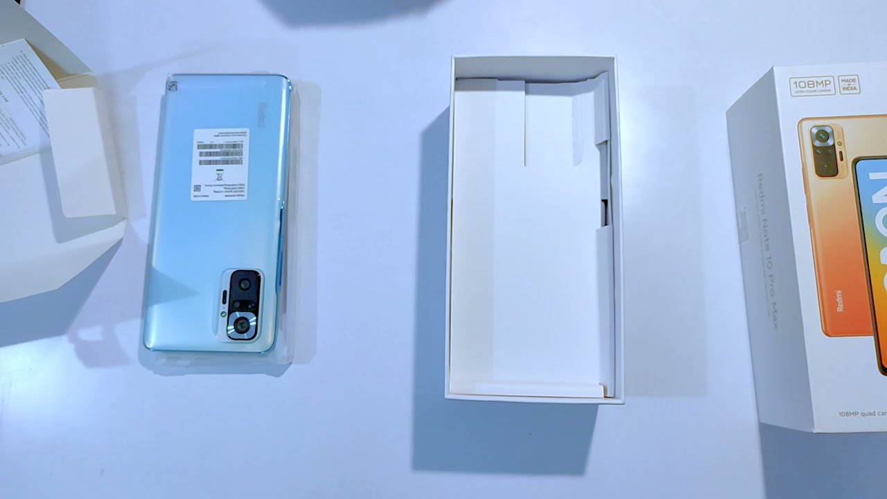 Redmi Note 10 Pro Max UNBOXING Glacial Blue & Ringke Fusion-X case back cover for note10pro/max