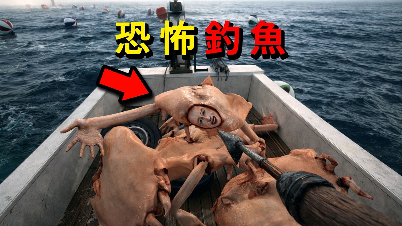 釣魚，但那不是魚！我在海裡釣來的魚竟長出了人臉器官？海水淹沒了陸地，魚變成了人，那人會變成什麼？《禁忌海獵》Chilla's Art ウミガリ UMIGARI #2 全結局