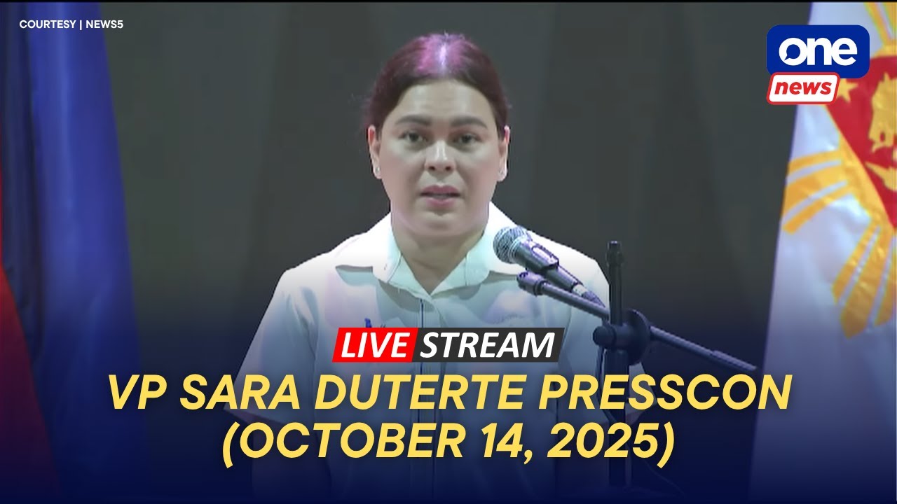 LIVE | Vice Pres. Sara Duterte holds press conference (October 14, 2025)