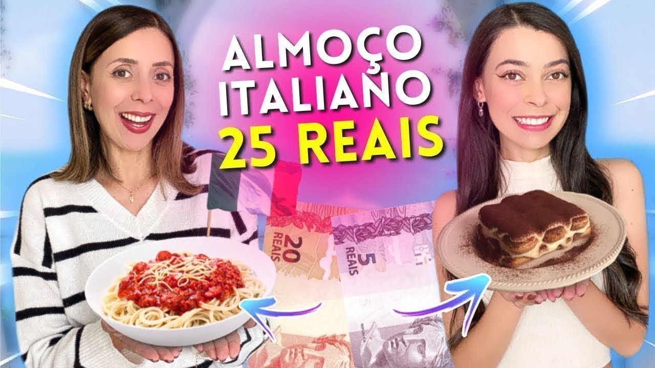 MONTEI UM ALMOÇO ITALIANO COM 25 REAIS🔥